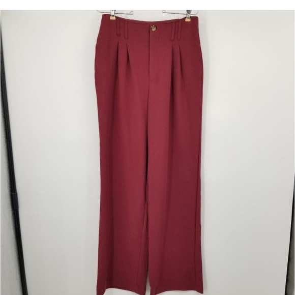 NWT SO Wide Leg High Rise Berry Dress Pants Size 15 - Picture 5 of 12